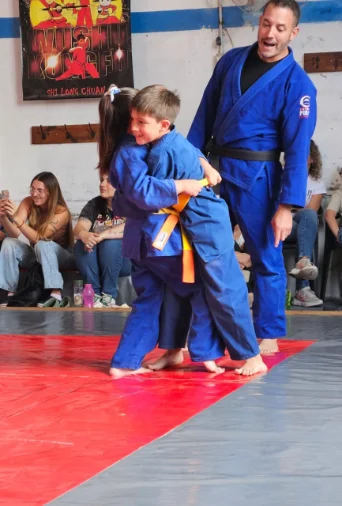 Judokas en acción